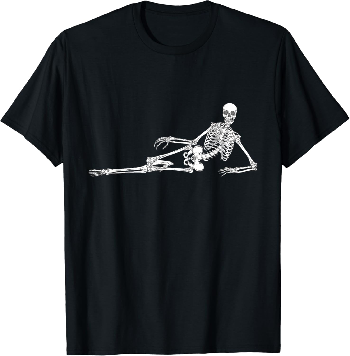 Halloween Chill Skeleton Relaxed Lounge Skeletons Zen Comfy Camiseta